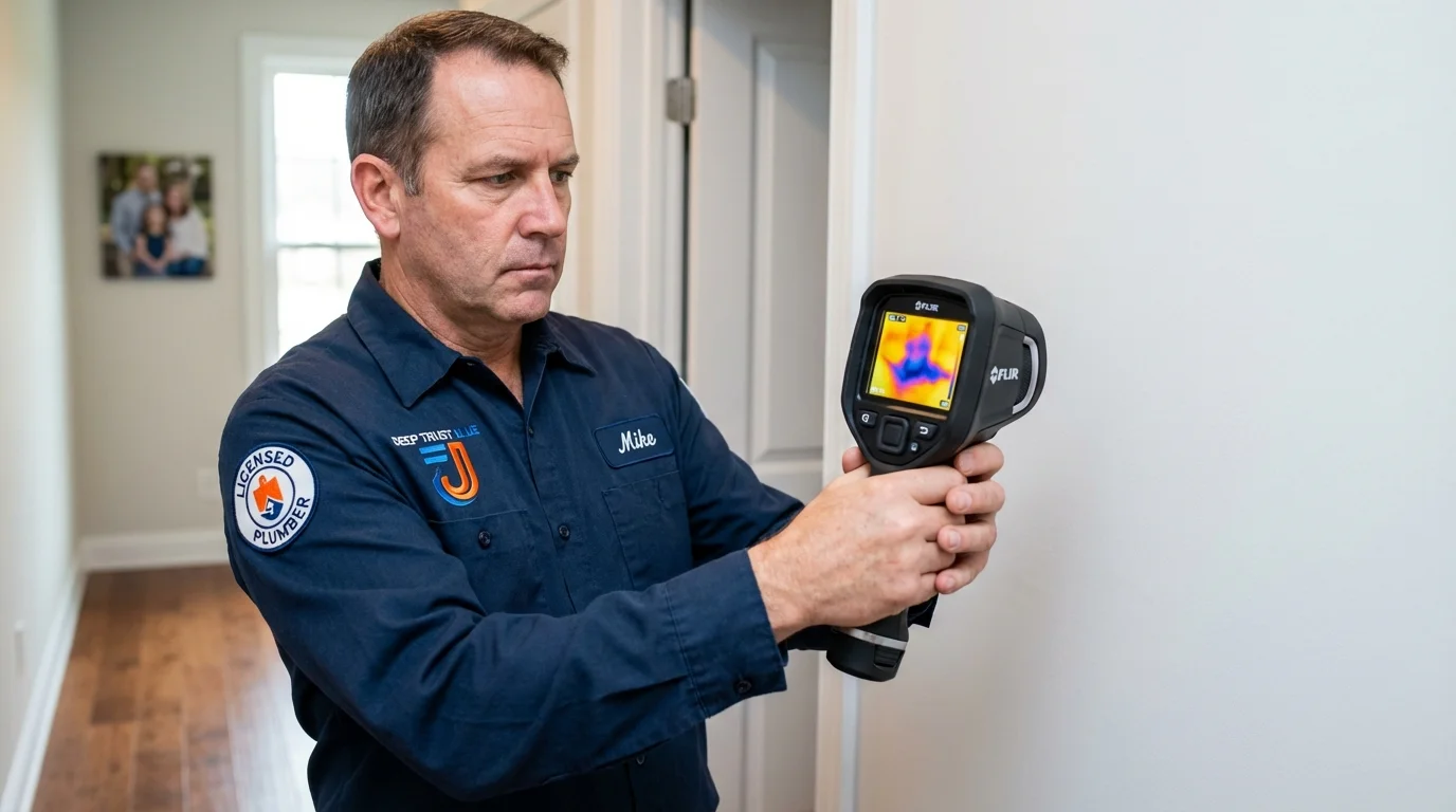 Thermal imaging leak detection by Johns Plumbing LLC in Kensett